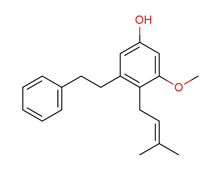 Phenol, 3-methoxy-4-(3-methyl-2-butenyl)-5-(2-phenylethyl)-