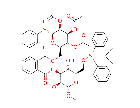 phenyl 2,3,4-tri-O-acethyl-6-O-[methyl-O-(6-O-tert-butyldiphenylsilyl-α-D-mannopyranos-3-yloxy)-2-carbonylbenzoyl]-1-thio-α-D-mannopyranoside