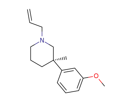 Molecular Structure of 6698-88-0 ((+)-1-allyl-3-methyl-3-(m-methoxyphenyl)piperidine)