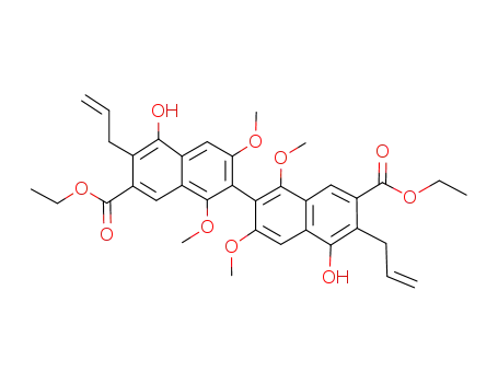 diethyl 6,6'-diallyl-5,5'-dihydroxy-1,1',3,3'-tetramethoxy-2,2'-binaphthalene-7,7'-dicarboxylate