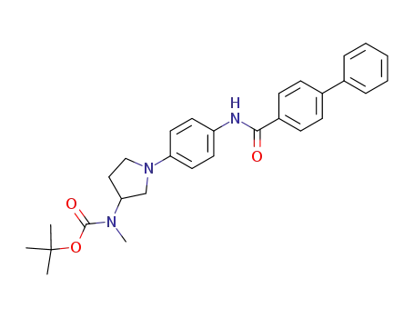 (1-{4-[(biphenyl-4-carbonyl)-amino]-phenyl}-pyrrolidin-3-yl)-methyl-carbamic acid <i>tert</i>-butyl ester