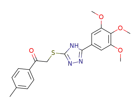 Ethanone, 1-(4-methylphenyl)-2-((5-(3,4,5-trimethoxyphenyl)-1H-1,2,4-triazol-2-yl)thio)-