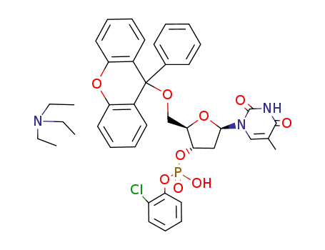 5'-O-(9-phenylxanthen-9-yl)thymidine-3'-(2-chlorophenyl) phosphate