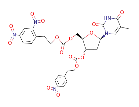 Thymidine, 5'-[2-(2,4-dinitrophenyl)ethyl carbonate]
3'-[2-(4-nitrophenyl)ethyl carbonate]
