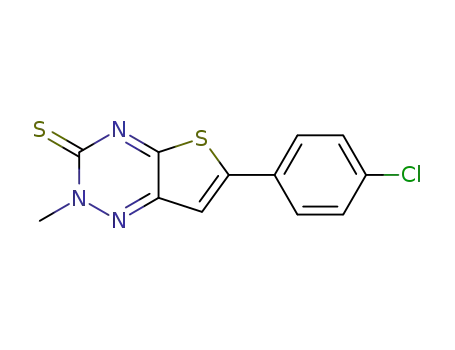 6-(4-Chloro-phenyl)-2-methyl-2H-thieno[2,3-e][1,2,4]triazine-3-thione