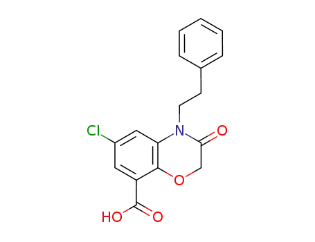 2H-1,4-Benzoxazine-8-carboxylic acid,
6-chloro-3,4-dihydro-3-oxo-4-(2-phenylethyl)-