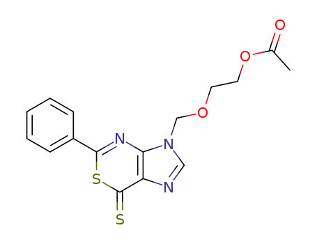 Molecular Structure of 136369-65-8 (3-(2-Acetoxyethoxymethyl)-5-phenylimidazo<4,5-d><1,3>thiazine-7(3H)-thione)