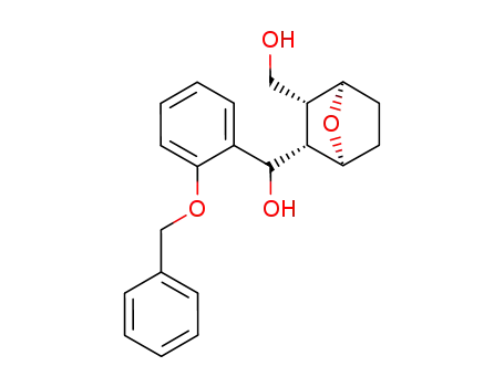 Molecular Structure of 127898-38-8 ((2-Benzyloxy-phenyl)-((1S,2S,3R,4R)-3-hydroxymethyl-7-oxa-bicyclo[2.2.1]hept-2-yl)-methanol)