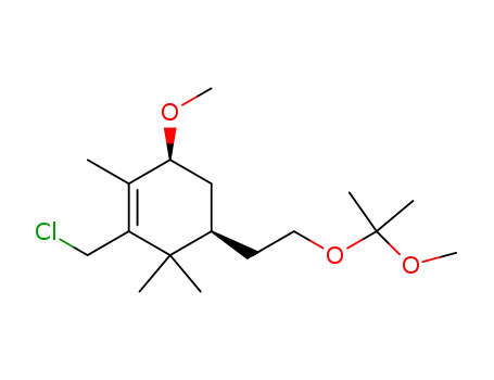 (4R,6S)-2-Chloromethyl-6-methoxy-4-[2-(1-methoxy-1-methyl-ethoxy)-ethyl]-1,3,3-trimethyl-cyclohexene