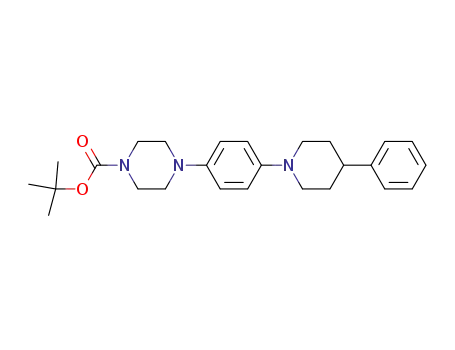 Molecular Structure of 303975-65-7 (4-[4-(4-phenylpiperidin-1-yl)phenyl]piperazine-1-carboxylic acid tert-butyl ester)