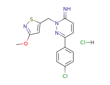3(2H)-Pyridazinimine,
6-(4-chlorophenyl)-2-[(3-methoxy-5-isothiazolyl)methyl]-,
monohydrochloride