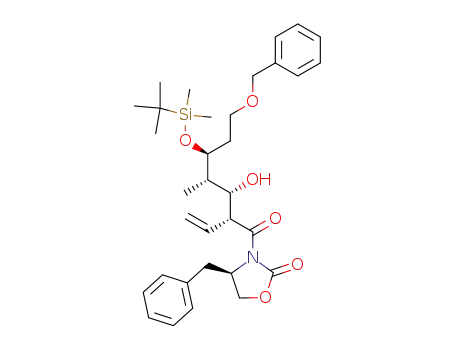 (R)-4-Benzyl-3-[(2R,3S,4S,5S)-7-benzyloxy-5-(tert-butyl-dimethyl-silanyloxy)-3-hydroxy-4-methyl-2-vinyl-heptanoyl]-oxazolidin-2-one