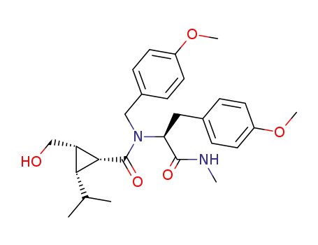 N-<(1R-(1α,2α,3α))-2-(hydroxymethyl)-3-(2-propyl)-cyclopropanoyl>-N'-(p-methoxybenzyl)-O-methyl-L-tyrosine-N-methylamide