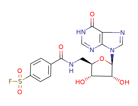4-[[3,4-dihydroxy-5-(6-oxo-3H-purin-9-yl)oxolan-2-yl]methylcarbamoyl]benzenesulfonyl fluoride cas  76563-11-6