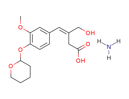 3-Butenoic acid, 3-(hydroxymethyl)-4-[3-methoxy-4-[(tetrahydro-2H-pyran-2-yl)oxy]phenyl] -, monoammonium salt, (E)- manufacturer