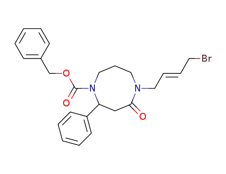 5-benzyloxocarbonyl-1-<(E)-4-bromobut-2-enyl>-4-phenyl-1,5-diazacyclooctan-2-one