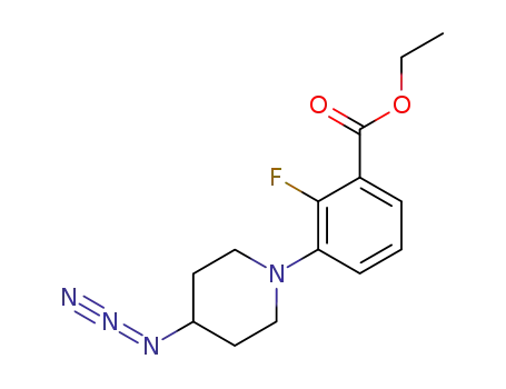 Molecular Structure of 334792-79-9 (ethyl 3-(4-azidopiperidin-1-yl)-2-fluorobenzoate)