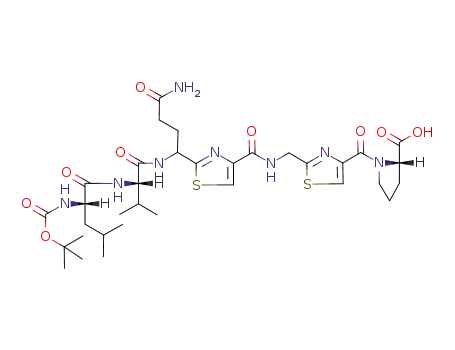 Boc-L-Leu-L-Val-(R,S)-(gln)Thz-(gly)Thz-L-Pro