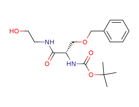 Molecular Structure of 126166-62-9 (Carbamic acid,
[2-[(2-hydroxyethyl)amino]-2-oxo-1-[(phenylmethoxy)methyl]ethyl]-,
1,1-dimethylethyl ester, (S)-)
