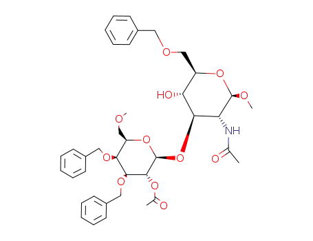 methyl 2-acetamido-3-O-(2-O-acetyl-3,4-di-O-benzyl-6-O-methyl-β-D-galactopyranosyl)-6-O-benzyl-2-deoxy-β-D-glucopyranoside