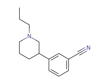 Molecular Structure of 150336-90-6 (3-(3-cyanophenyl)-N-n-propylpiperidine)