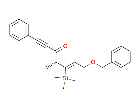 Molecular Structure of 105486-21-3 ((Z)-(R)-7-Benzyloxy-4-methyl-1-phenyl-5-trimethylsilanyl-hept-5-en-1-yn-3-one)