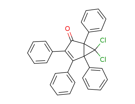 Molecular Structure of 76950-73-7 (Bicyclo[3.1.0]hex-3-en-2-one, 6,6-dichloro-1,3,4,5-tetraphenyl-)