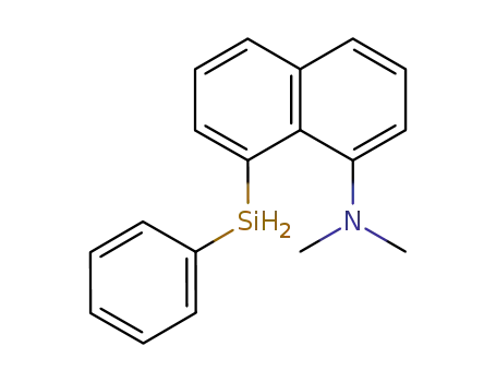 Molecular Structure of 114499-74-0 (1-Naphthalenamine, N,N-dimethyl-8-(phenylsilyl)-)