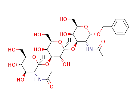 benzyl 2-acetamido-3-O-<3-O-(2-acetamido-2-deoxy-β-D-glucopyranosyl)-β-D-galactopyranosyl>-2-deoxy-α-D-galactopyranoside