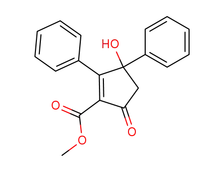 Molecular Structure of 62142-72-7 (1-Cyclopentene-1-carboxylic acid, 3-hydroxy-5-oxo-2,3-diphenyl-,
methyl ester)