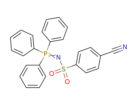 Molecular Structure of 105899-95-4 (Benzenesulfonamide, 4-cyano-N-(triphenylphosphoranylidene)-)