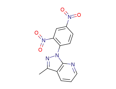 Molecular Structure of 116835-05-3 (1-(2,4-Dinitro-phenyl)-3-methyl-1H-pyrazolo[3,4-b]pyridine)
