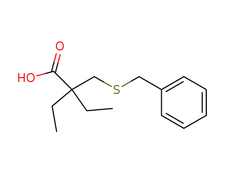 Molecular Structure of 153893-78-8 (2-benzylthiomethyl-2-ethylbutanoic acid)