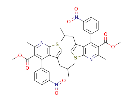 dimethyl 3,3'-diisobutyl-6,6'-dimethyl-4,4'-di(3-nitrophenyl)<2,2'-bithieno<2,3-b>pyridine>-5,5'-dicarboxylate