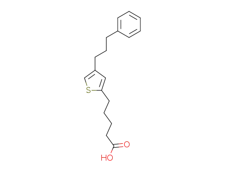 Molecular Structure of 142422-57-9 (2-Thiophenepentanoic acid, 4-(3-phenylpropyl)-)