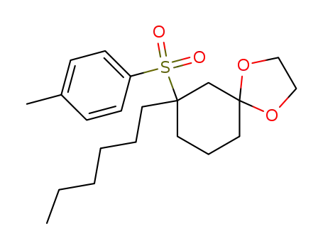 7-Hexyl-7-(toluene-4-sulfonyl)-1,4-dioxa-spiro[4.5]decane