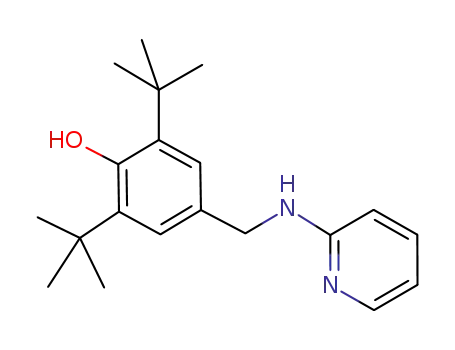 Molecular Structure of 138144-96-4 (Phenol, 2,6-bis(1,1-dimethylethyl)-4-[(2-pyridinylamino)methyl]-)