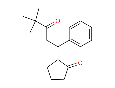 Molecular Structure of 78530-94-6 (Cyclopentanone, 2-(4,4-dimethyl-3-oxo-1-phenylpentyl)-)