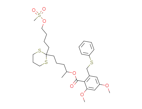 4-<2-(4-methanesulfonyloxybutyl)-1,3-dithian-2-yl>-1-methylbutyl-2,4-dimethoxy-6-<(phenylthio) methyl> benzoate