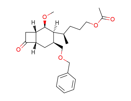 Acetic acid (R)-4-((1S,2R,3S,4S,6S)-4-benzyloxymethyl-2-methoxy-7-oxo-bicyclo[4.2.0]oct-3-yl)-pentyl ester