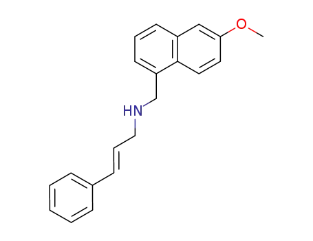 Molecular Structure of 1071127-07-5 ((6-Methoxy-naphthalen-1-ylmethyl)-((E)-3-phenyl-allyl)-amine)