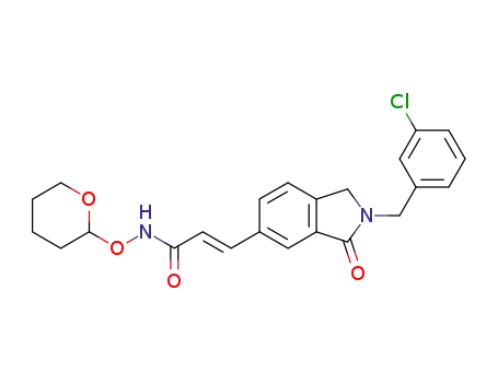 (E)-3-(2-(3-chlorobenzyl)-1-oxoisoindolin-6-yl)-N-(tetrahydro-2H-pyran-2-yloxy)acrylamide
