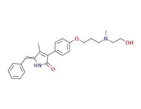 3-<4-<3-(N-hydroxyethyl-N-methyl)aminopropoxy>phenyl>-4-methyl-5-benzylidenepyrrolin-2-one
