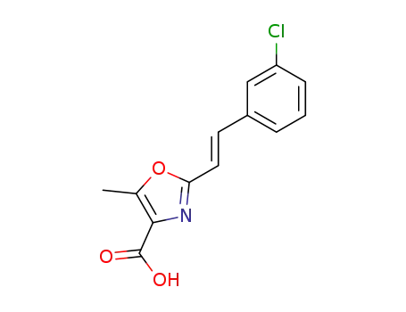 4-Oxazolecarboxylic acid, 2-[2-(3-chlorophenyl)ethenyl]-5-methyl-