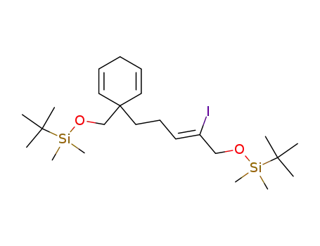 3-[(Z)-5-(tert-Butyl-dimethyl-silanyloxy)-4-iodo-pent-3-enyl]-3-(tert-butyl-dimethyl-silanyloxymethyl)-cyclohexa-1,4-diene