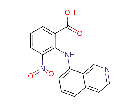 Benzoic acid, 2-(8-isoquinolinylamino)-3-nitro-