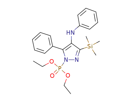 Phosphonic acid,
[5-phenyl-4-(phenylamino)-3-(trimethylsilyl)-1H-pyrazol-1-yl]-, diethyl
ester