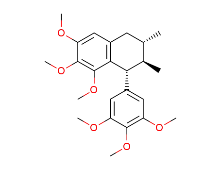 Molecular Structure of 14335-63-8 (5,6,7-trimethoxy-2β,3α-dimethyl-1α-(3,4,5-trimethoxyphenyl)tetralin)
