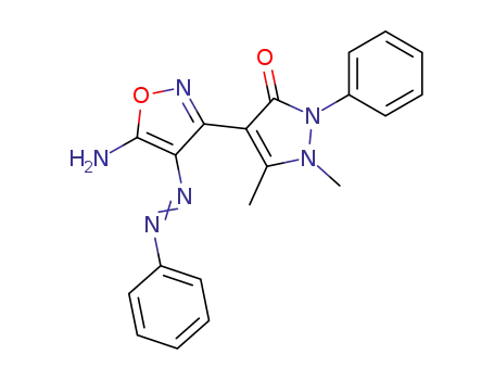 3H-Pyrazol-3-one,
4-[5-amino-4-(phenylazo)-3-isoxazolyl]-1,2-dihydro-1,5-dimethyl-2-phen
yl-