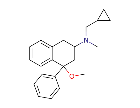 Molecular Structure of 345309-45-7 (Cyclopropylmethyl-(4-methoxy-4-phenyl-1,2,3,4-tetrahydro-naphthalen-2-yl)-methyl-amine)